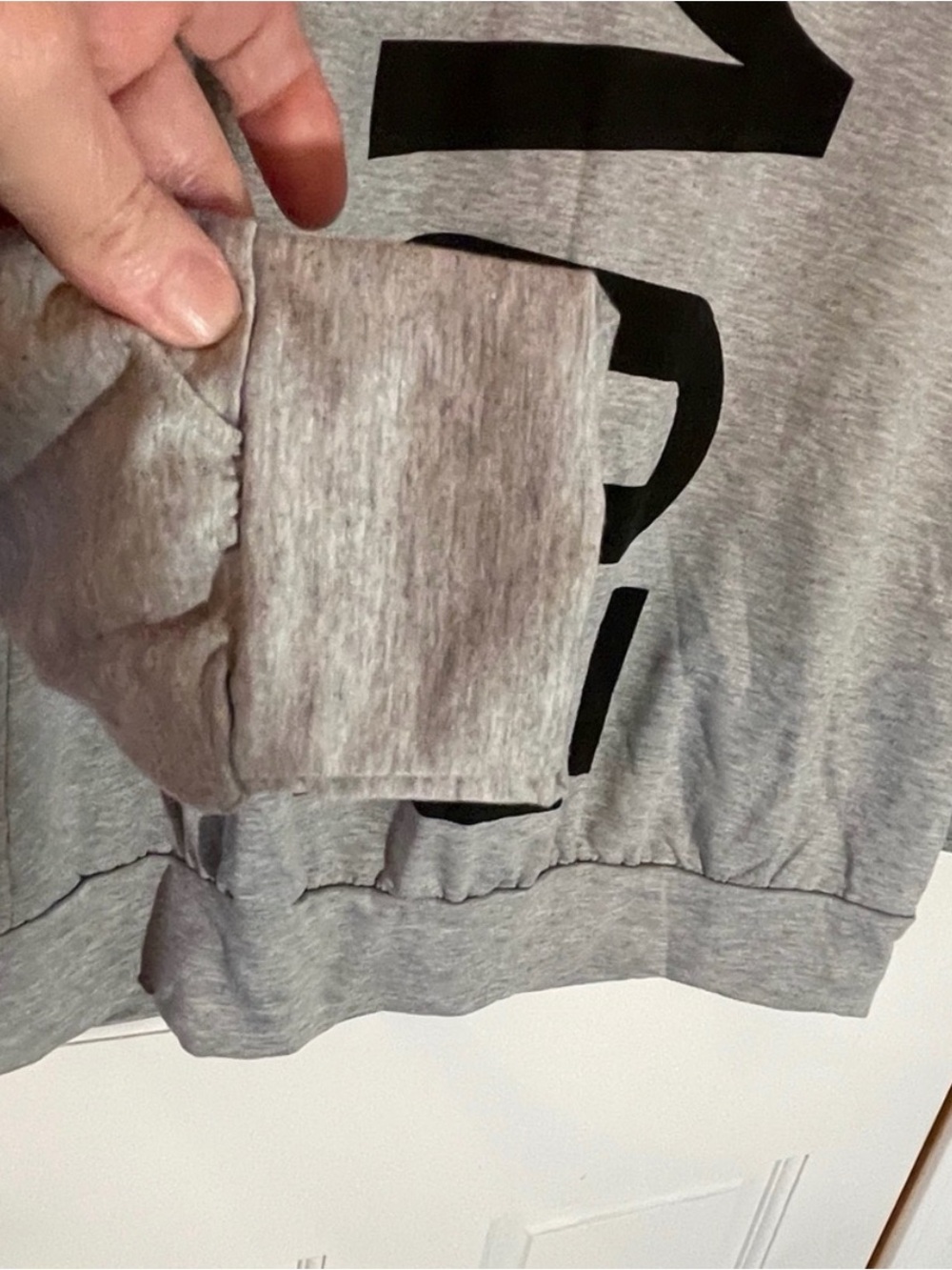 Celeste Grey LOVE Graphic Sweatshirt Crewneck Oversized Cozy Pullover Size L - Picture 4 of 6